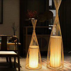 Bamboo floor lamp