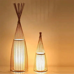Bamboo floor lamp