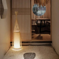 Bamboo floor lamp