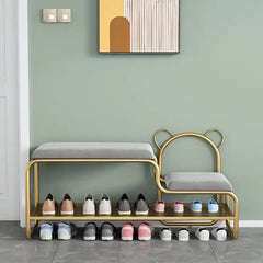 Cute teddy bear shoe rack tow color available