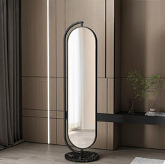 Oval mirror Floor Hunger and Rotatable Mirror