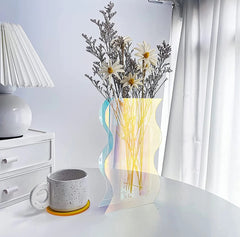 Acrylic rainbow flower vase