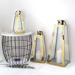 Golden lantern set 3 pcs