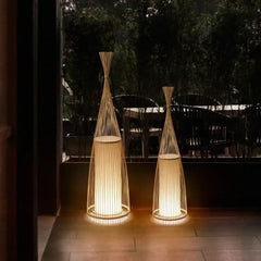 Bamboo floor lamp