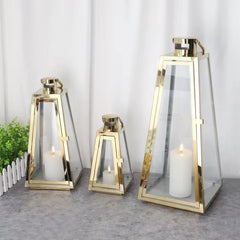 Golden lantern set 3 pcs
