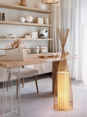 Bamboo floor lamp