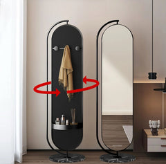Oval mirror Floor Hunger and Rotatable Mirror