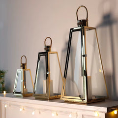 Golden lantern set 3 pcs