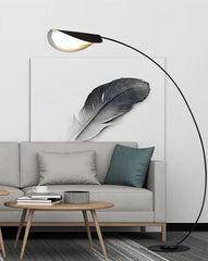 Black arch floor lamp