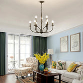 Matt black modern chandelier