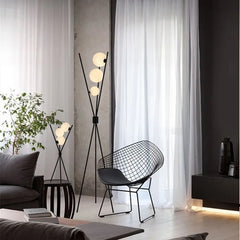 3 HEADS BLACK FLOOR LAMP