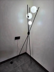 3 HEADS BLACK FLOOR LAMP