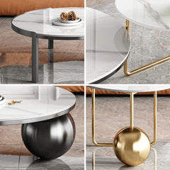 K55 luxury black and gold coffee table set