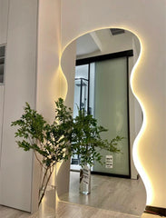 Alixa irregular shape backlight mirror