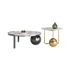 K55 luxury black and gold coffee table set