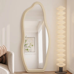 AURA irregular shape velvet mirror