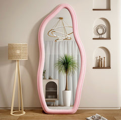 AURA irregular shape velvet mirror