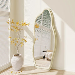 AURA irregular shape velvet mirror
