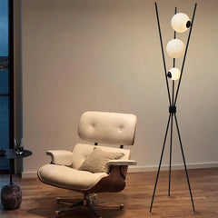 3 HEADS BLACK FLOOR LAMP