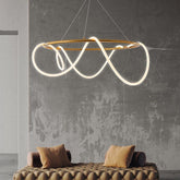 Circle Chandelier with Adjustable LED Light
