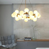 Gold Color Chandelier with 25 Lights Bulbs Dimension: 75 CM