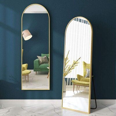 Golden Arch Mirror with Floor Stand size 165x55cm