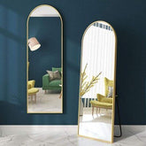 Golden Arch Mirror with Floor Stand size 165x55cm