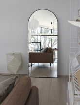 arch mirror in black and gold frame size 150 x 70 cm