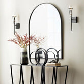 مرآة قوس صغيرة باللون الأسود مقاس 90 × 60 سم