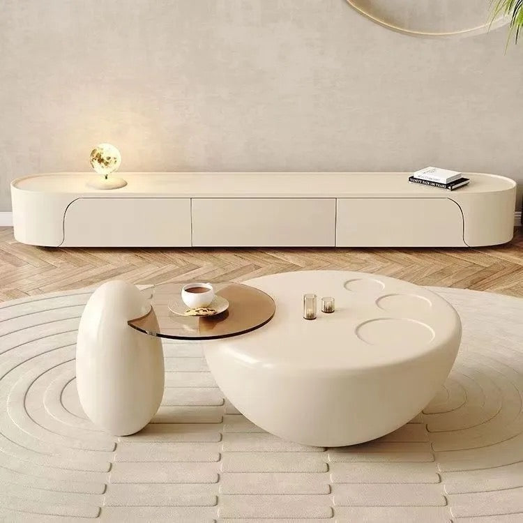Luxury wood bamboo style coffee table