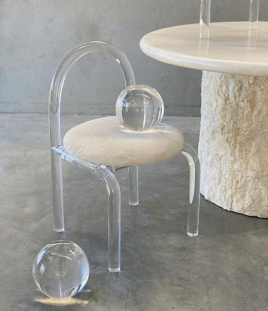 Acrylic dining chairs