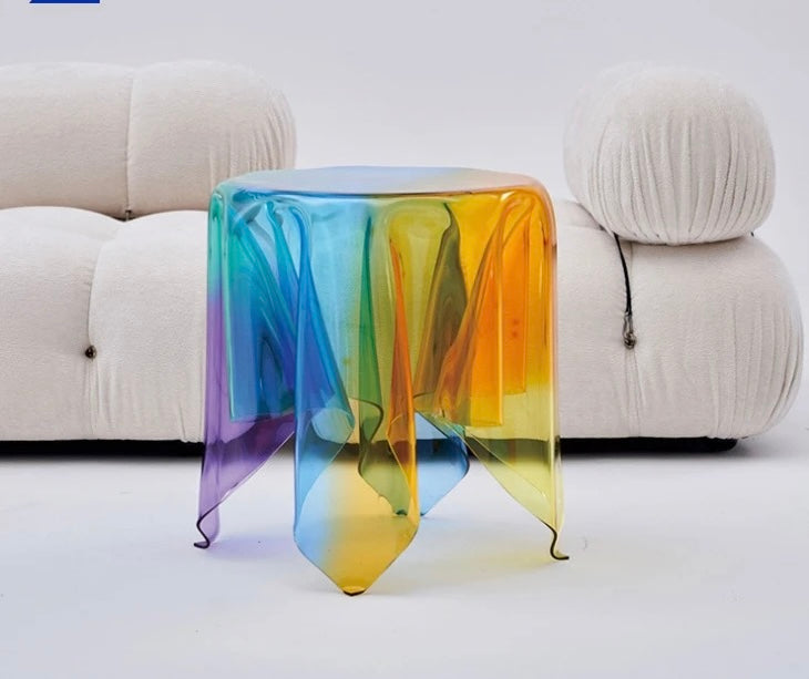 Zino acrylic rainbow coffee table