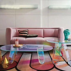 Rainbow acrylic coffee table