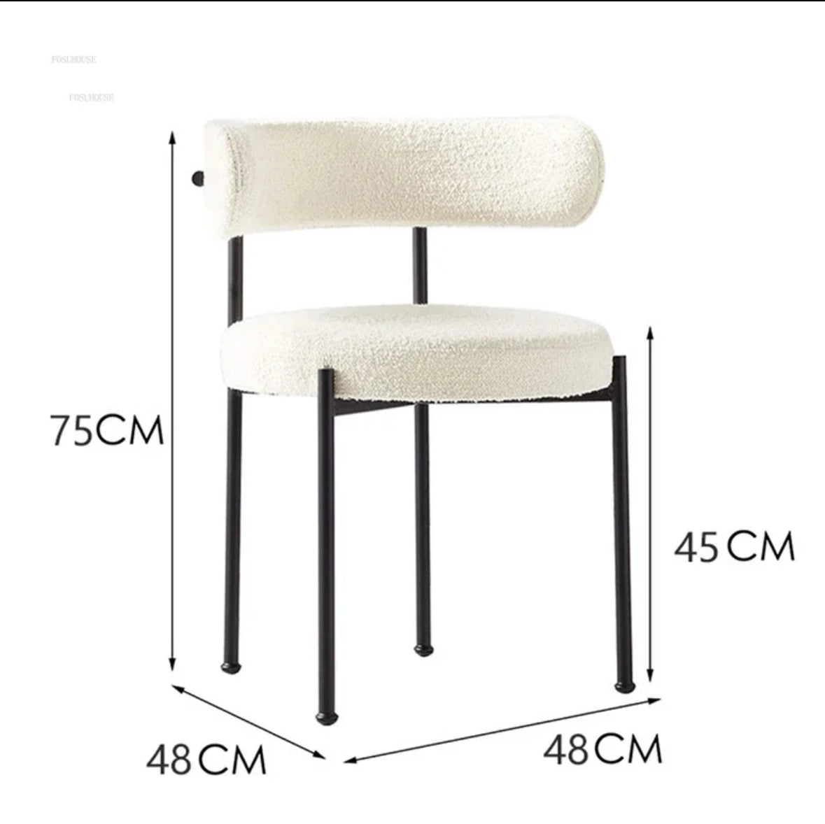 Arua boucle dining chair