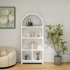 Wooden white arch display stand