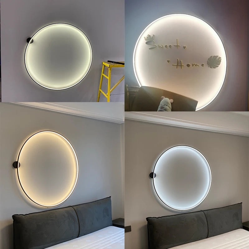 Round LED wall light