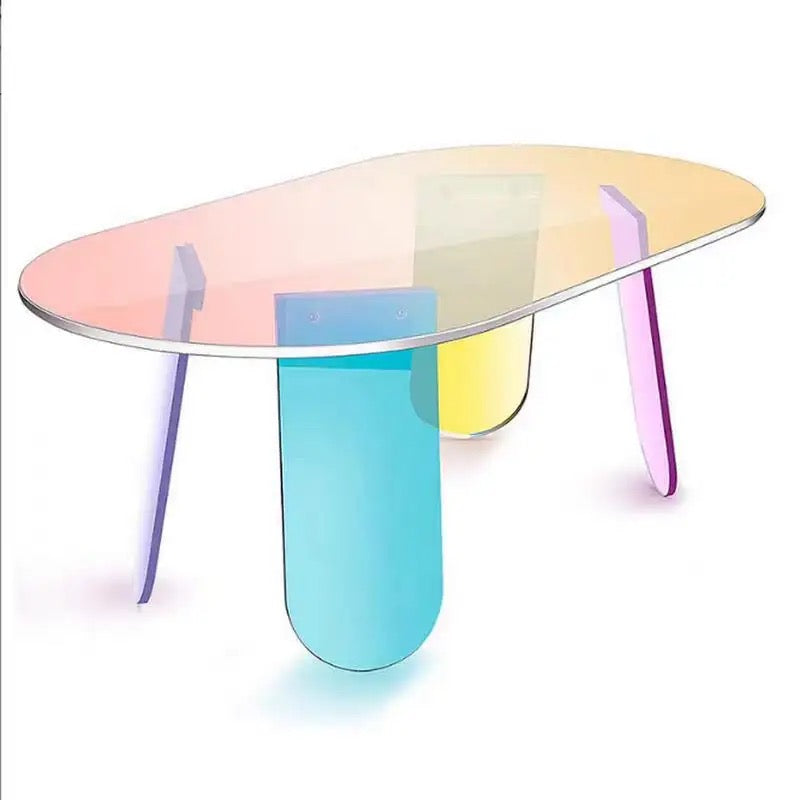 Rainbow acrylic coffee table