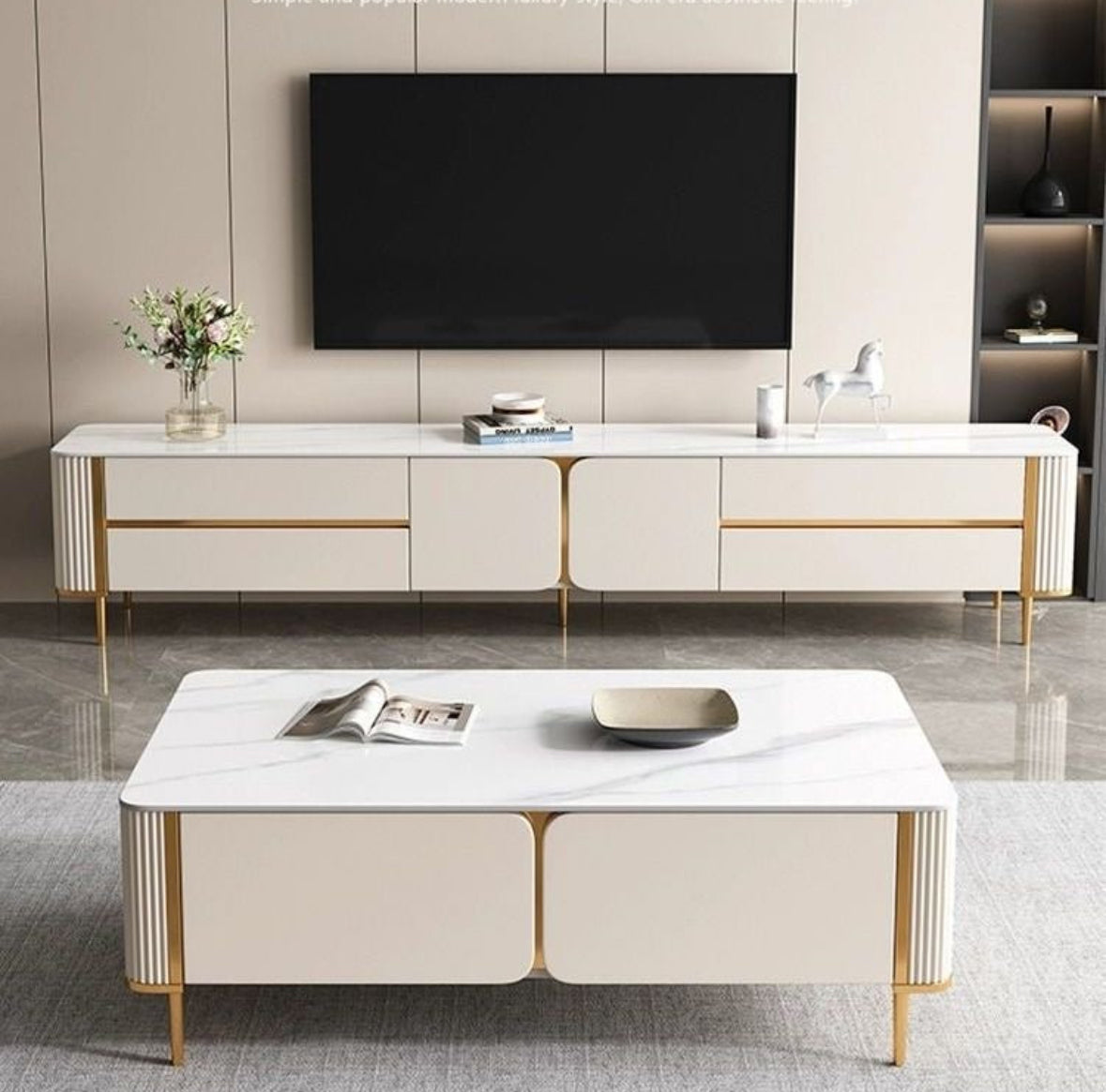 Tv stand set with center table