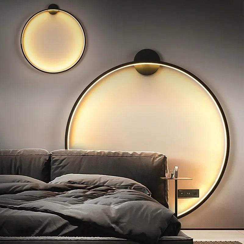 Round LED wall light