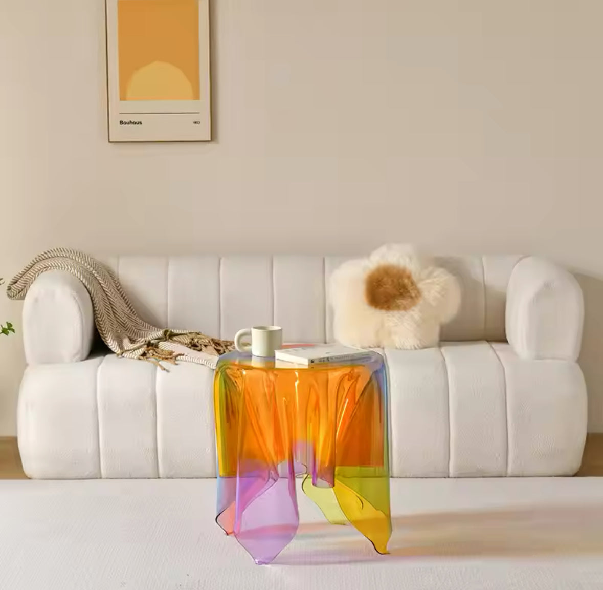 Zino acrylic rainbow coffee table