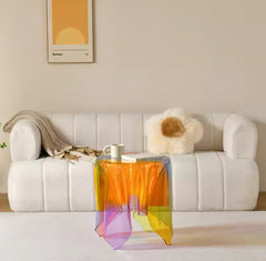 Zino acrylic rainbow coffee table