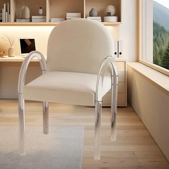 Acrylic chair with arms