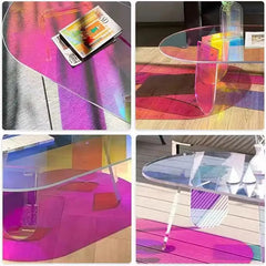 Rainbow acrylic coffee table