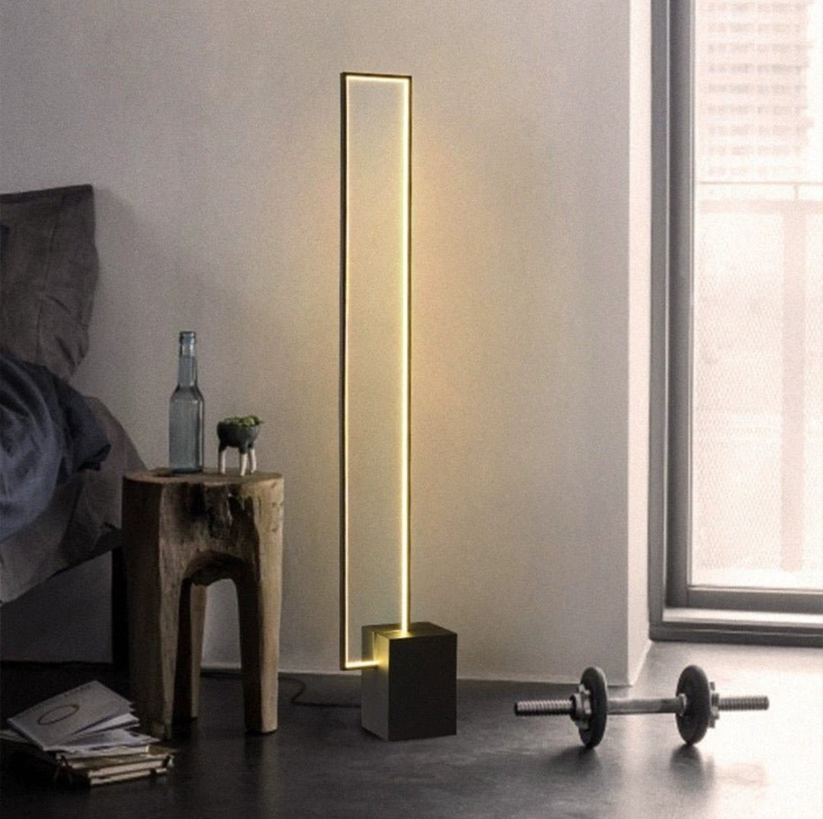 Liner rectangular LED floor lamp