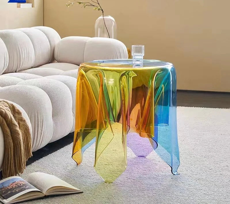 Zino acrylic rainbow coffee table