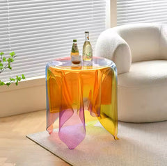 Zino acrylic rainbow coffee table