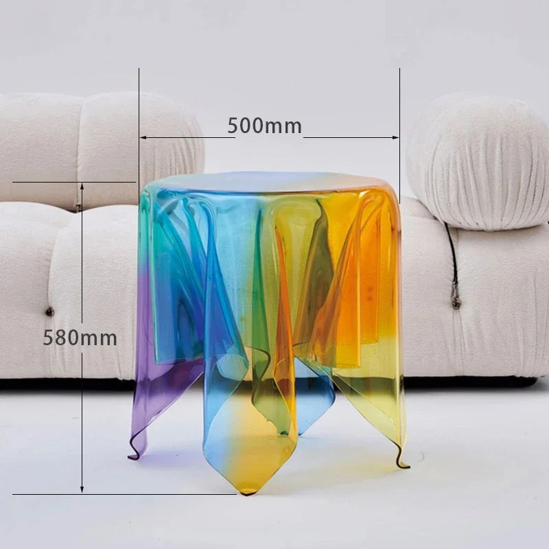 Zino acrylic rainbow coffee table