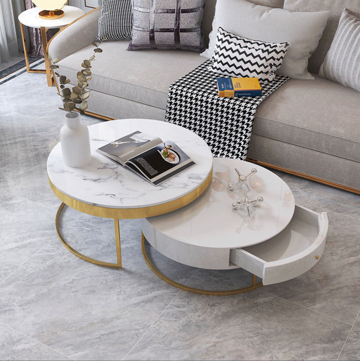 Marble coffee table