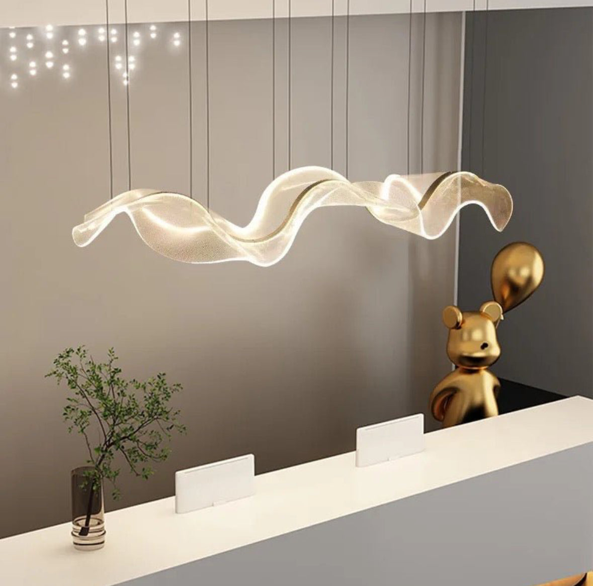 Waves LED chandelier