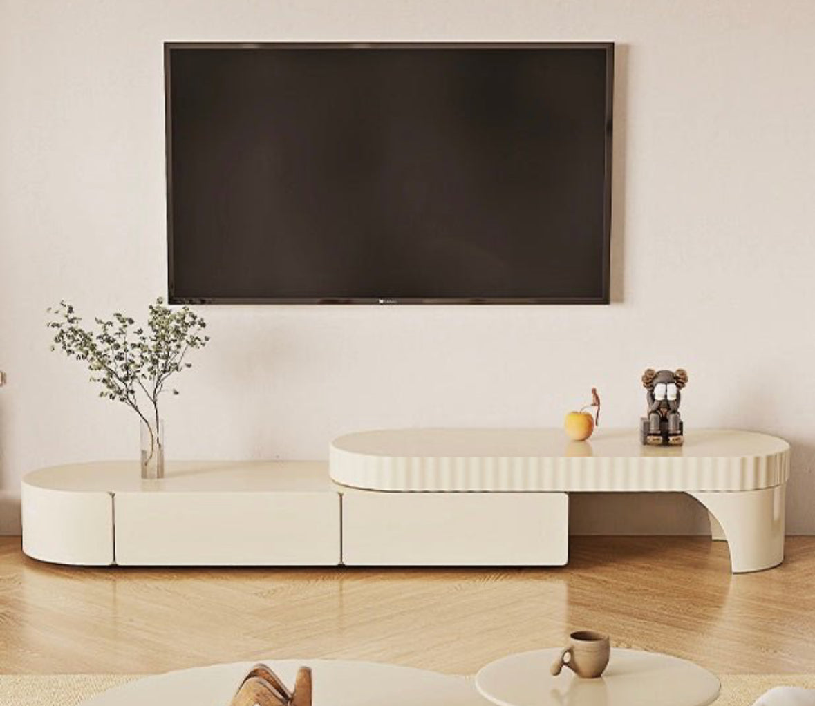 Luxury tv wooden table